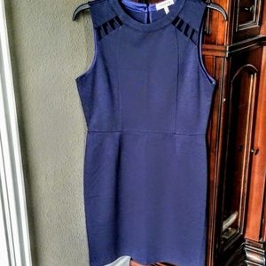New-Monteau Navy Sleeveless Sheath Dress